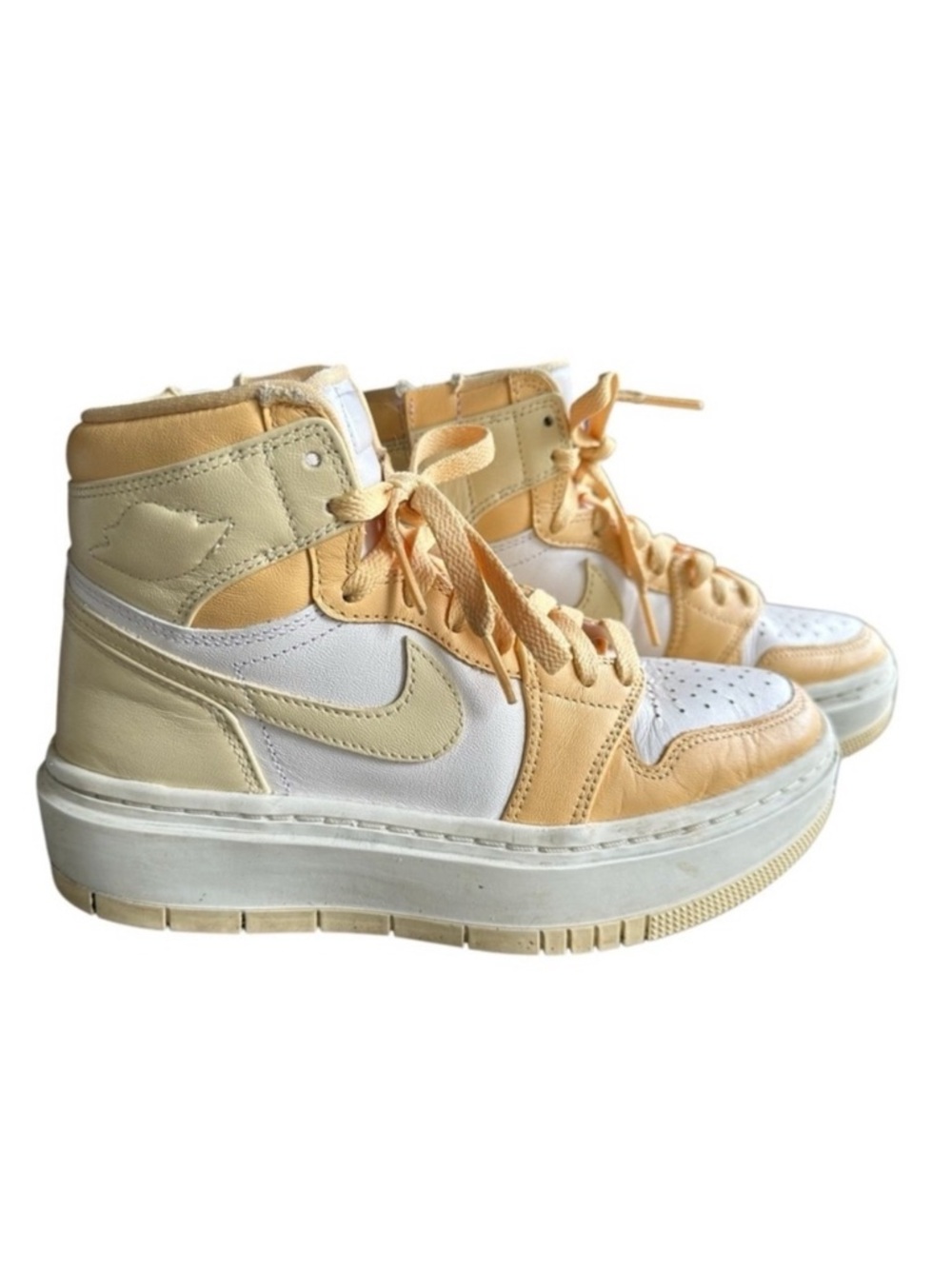 Jordan Nike Sneakers Shoes Elevate High Sail Pale Vanilla White Platform Size 6